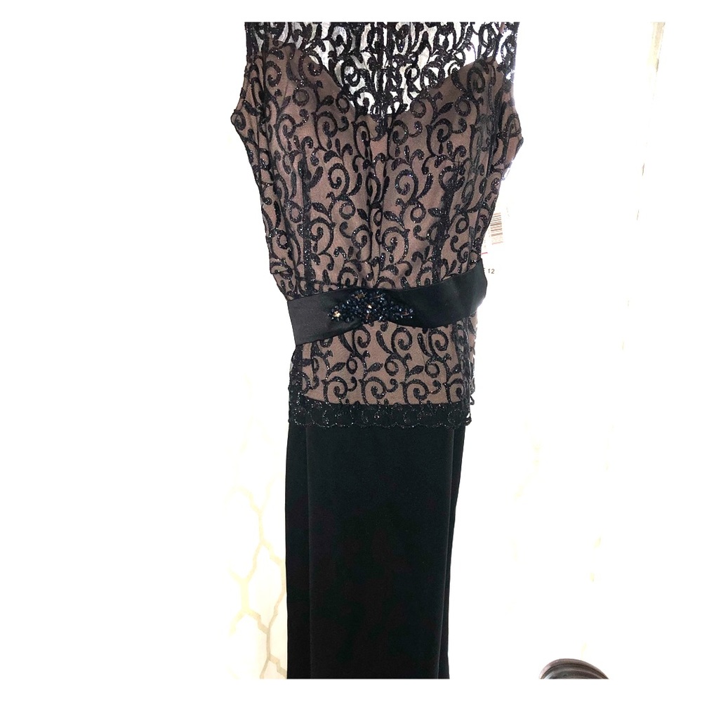 Lace peplum elegant long evening gown!